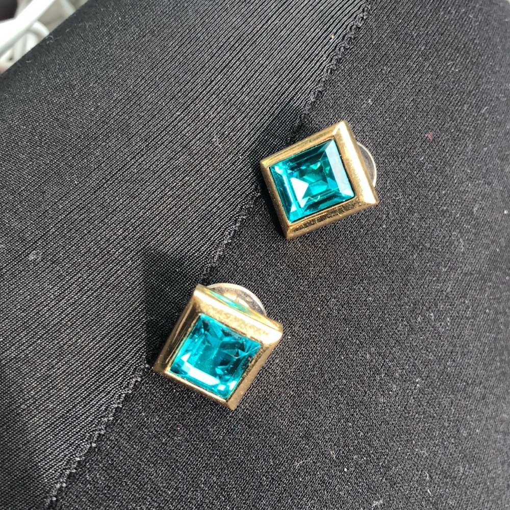 Gold tone stud earrings